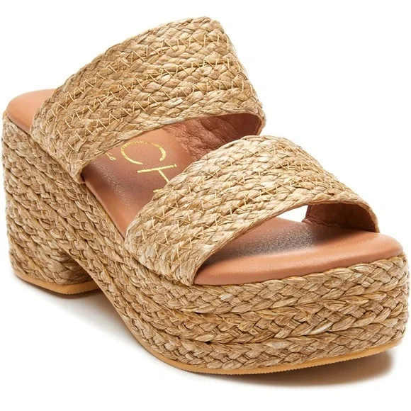 Coconuts by Matisse Tan Espadrille Platform Sandals - Picture 1 of 5